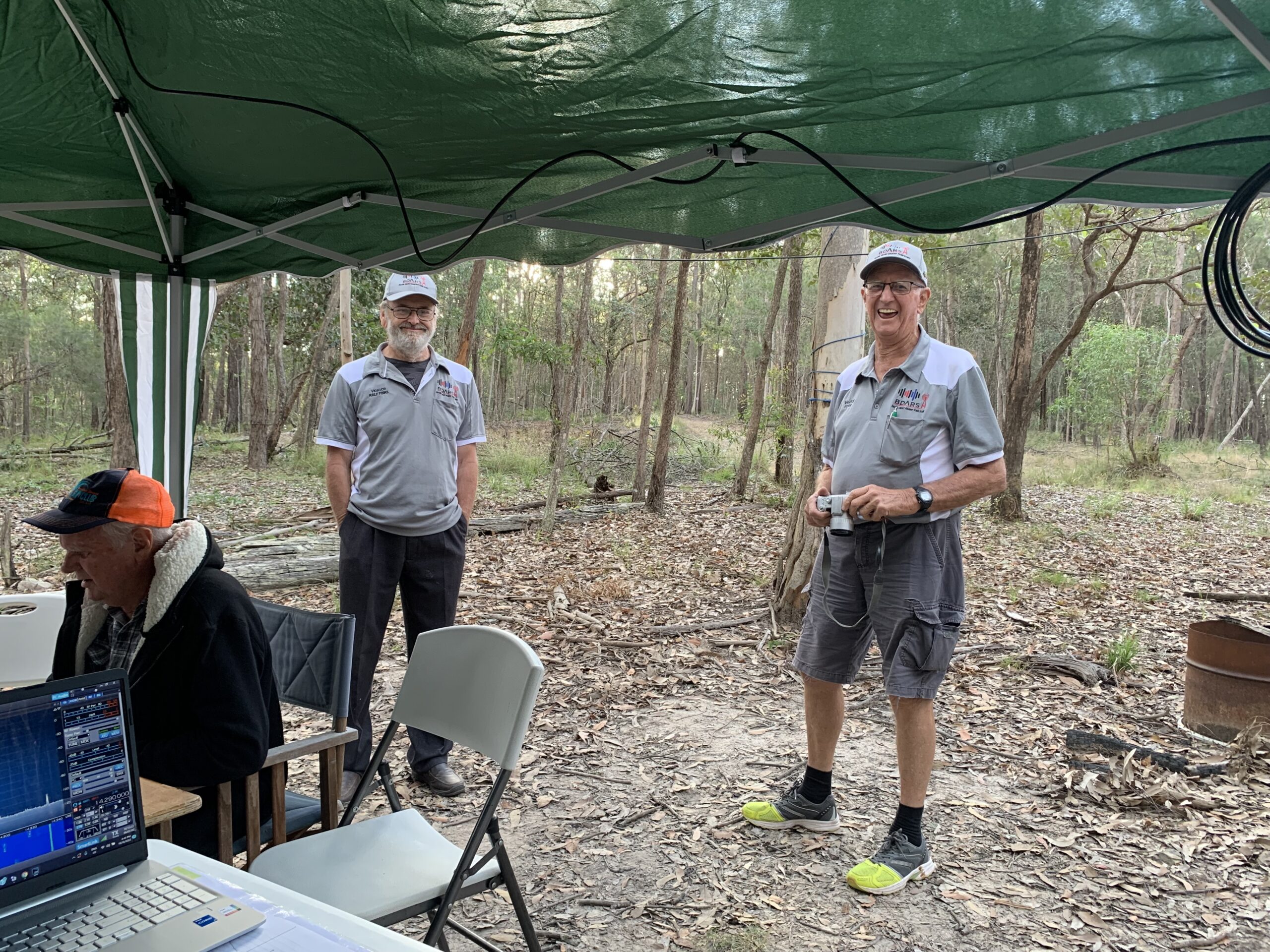 A typical field day event with members operating radios