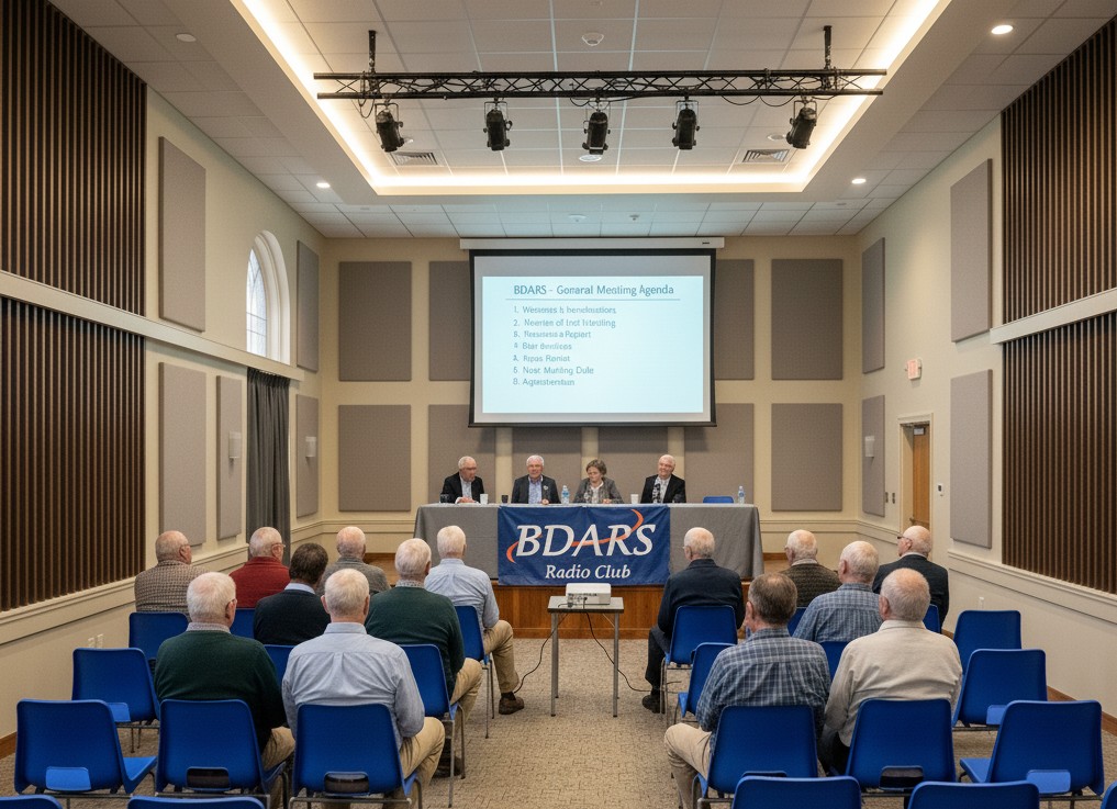 attendees sitting with a top table at a general meeting