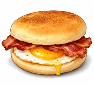 An Egg and Bacon Roll