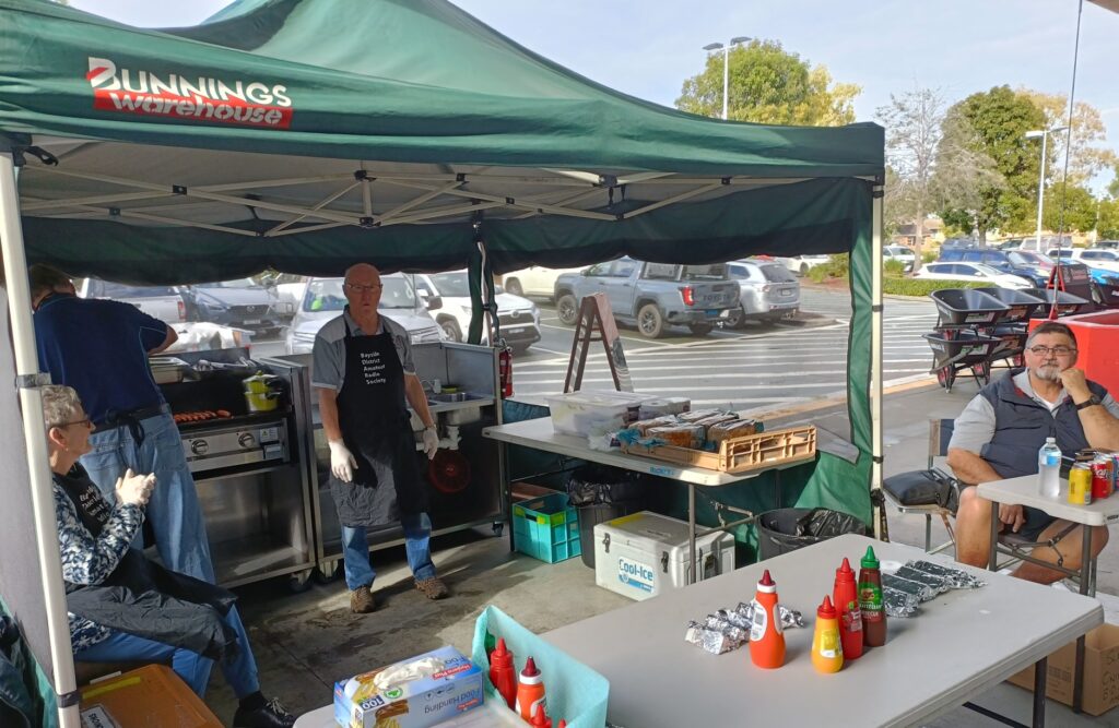 We are all set up, waiting for the rush!