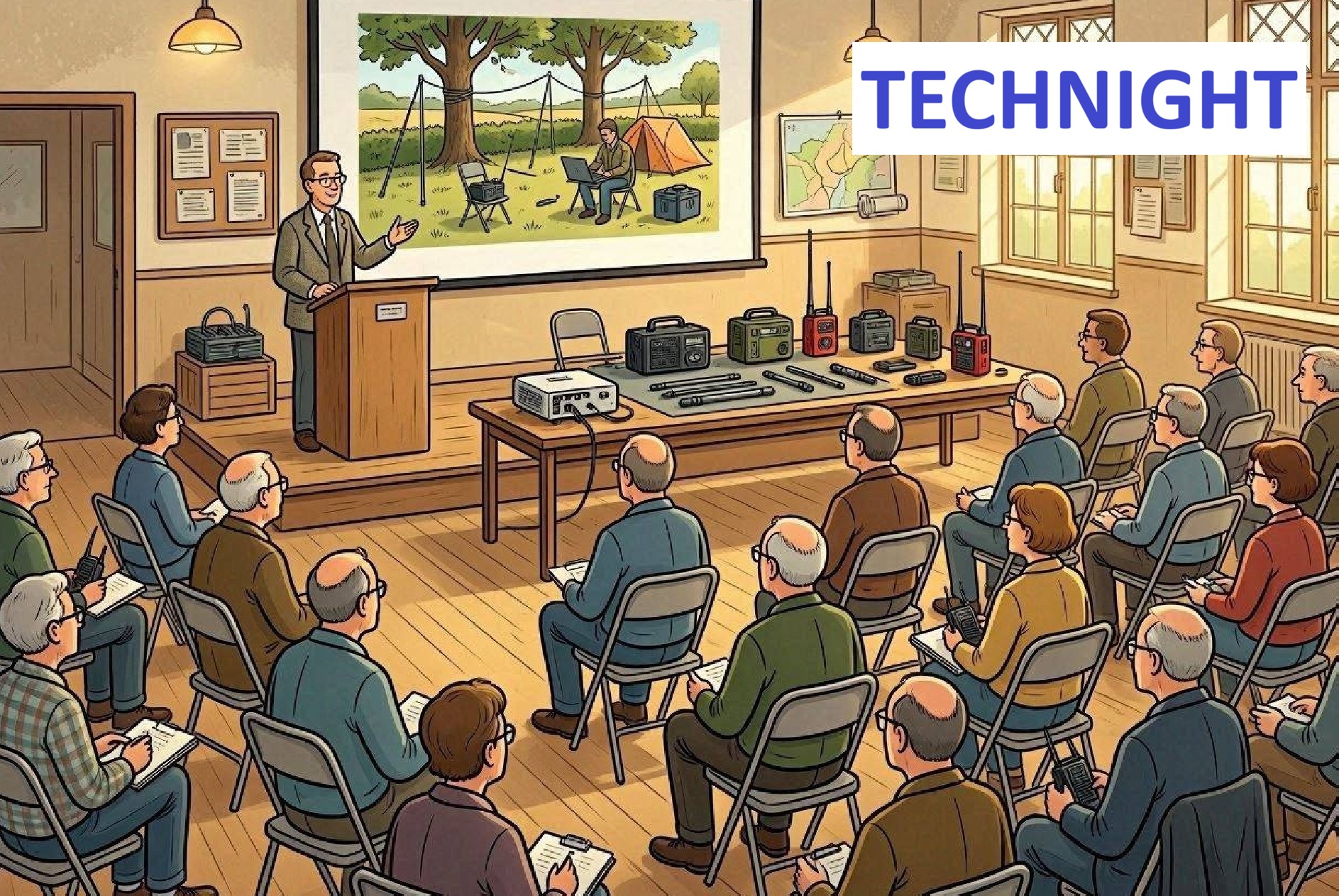 presenting a talk on field-operations